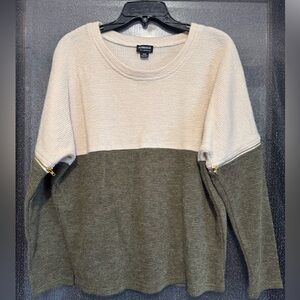 HOMAGE Cream Textured Knit Top
